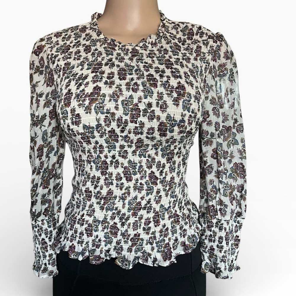 Veronica Beard Textured Floral Top - Picture 2 of 8
